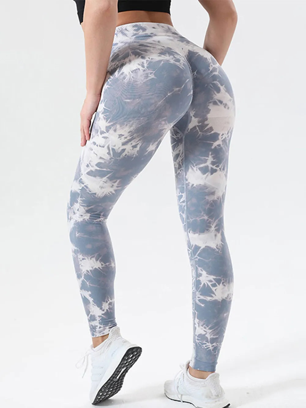 Tie-dye high waist leggings women multicolor ultra-stretch 4-way workout