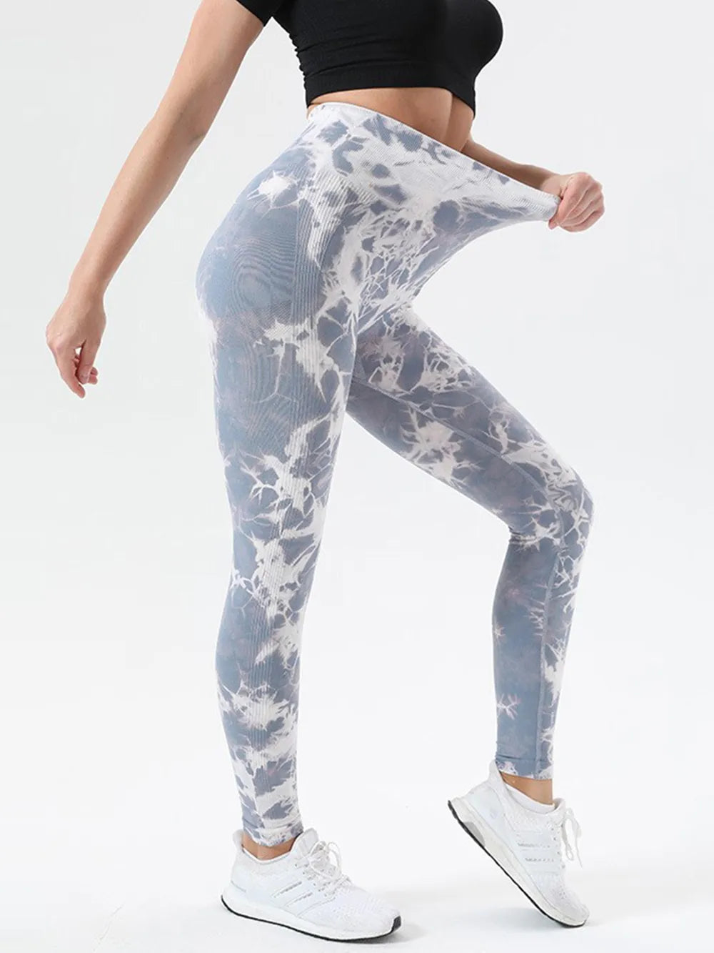 Tie-dye high waist leggings women multicolor ultra-stretch 4-way workout